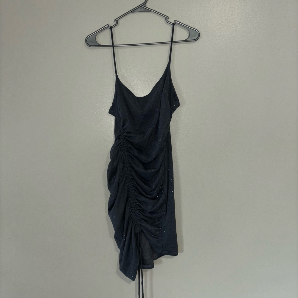 Sparkly gray mini dress